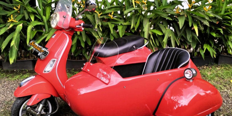 Riding from Indonesia to Thailand with a Vespa Sidecar